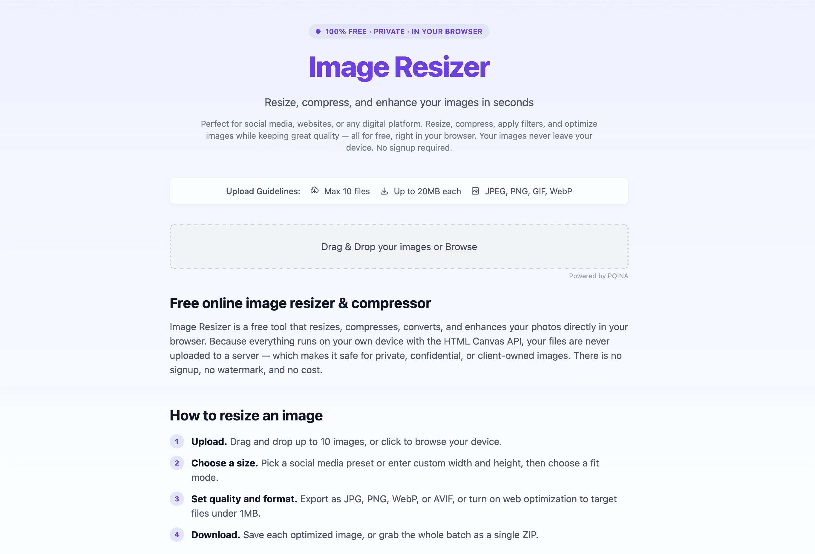 Image Resizer - Преоразмерете, компресирайте и подобрете изображенията си за секунди